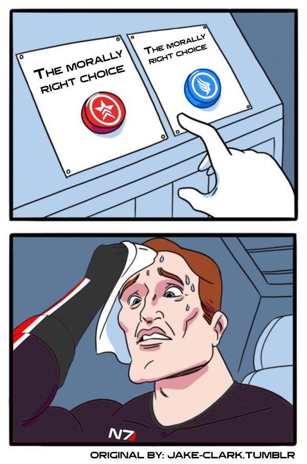 THE MORALLY RIGHT CHOICE THE MORALLY RIGHT CHOICE ° N7 ORIGINAL BY: JAKE-CLARK.TUMBLR