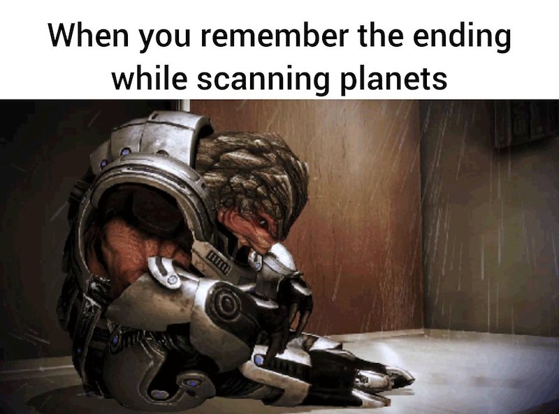 When you remember the ending while scanning planets