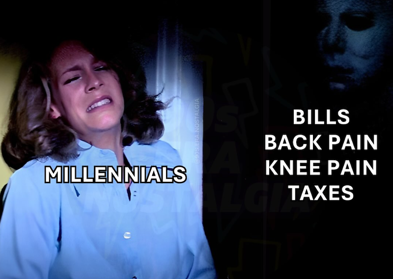 MILLENNIALS " @90S.ERA.NOSTALGIA BILLS BACK PAIN KNEE PAIN ALGETAXES