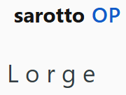 sarotto OP Lorge