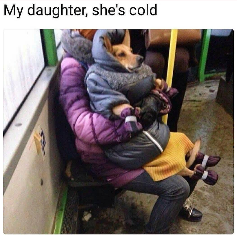 My daughter, she's cold
