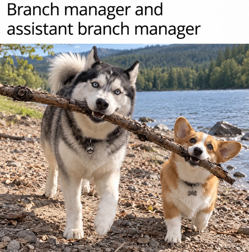 Branch manager and assistant branch manager