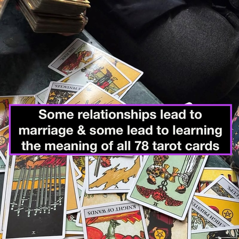 HIGH PRIESTES II KNIGHT OF WANDS CUPS. Some relationships lead to marriage & some lead to learning the meaning of all 78 tarot cards F PENTACLES. THE FOOL