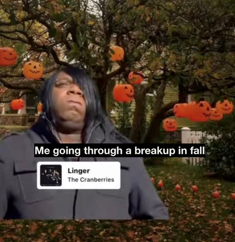 Me going through a breakup in fall Linger The Cranberries