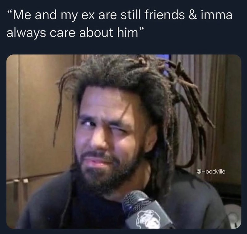 "Me and my ex are still friends & imma always care about him” @Hoodville