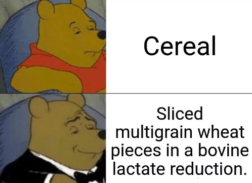 Cereal Sliced multigrain wheat pieces in a bovine lactate reduction.