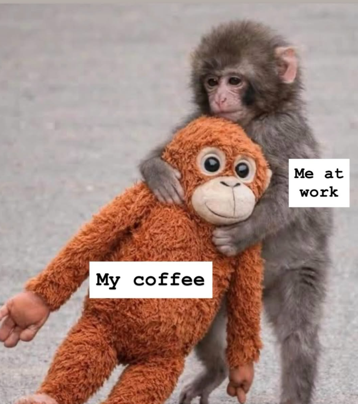 My coffee Me at work