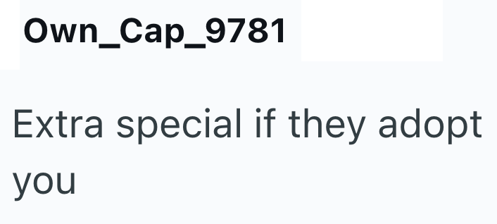 Own_Cap_9781 Extra special if they adopt you
