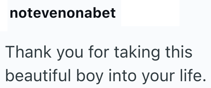notevenonabet Thank you for taking this beautiful boy into your life.