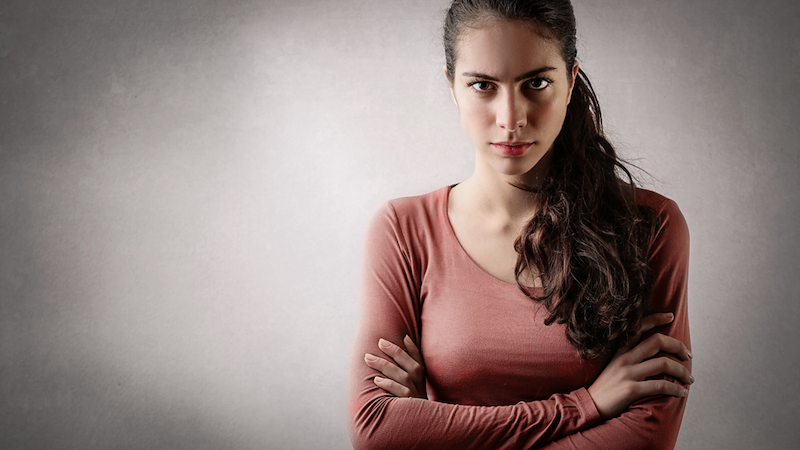 Angry woman.