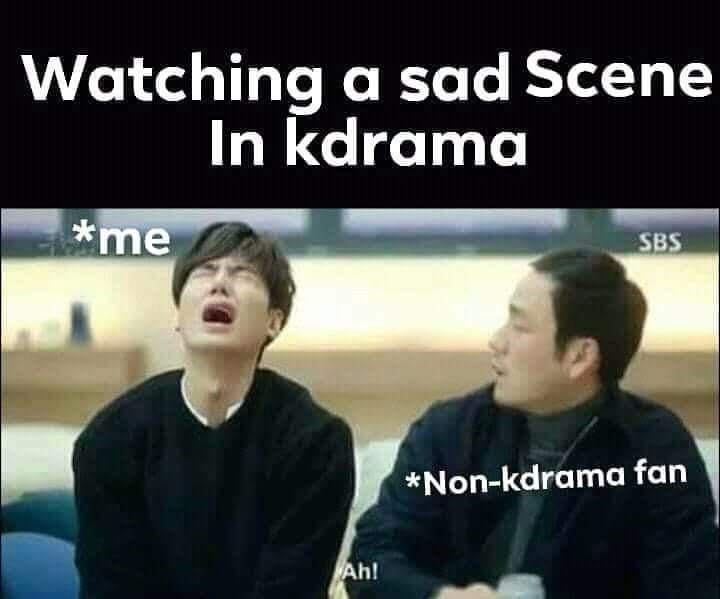 Watching a sad Scene In kdrama *me Ah! SBS *Non-kdrama fan