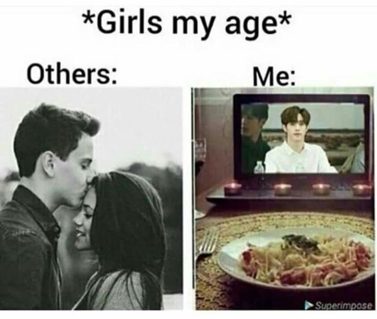 *Girls my age* Others: Me: Superimpose