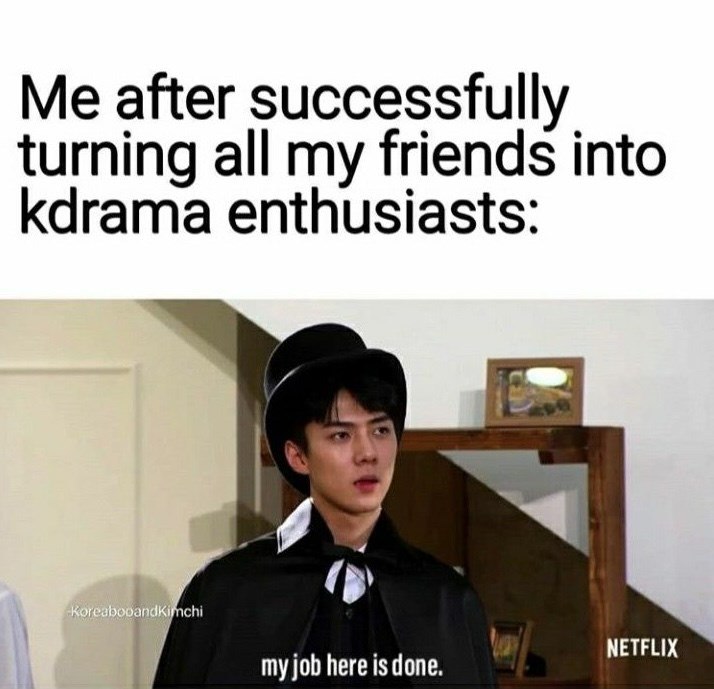 Me after successfully turning all my friends into kdrama enthusiasts: KoreabooandKimchi NETFLIX my job here is done.