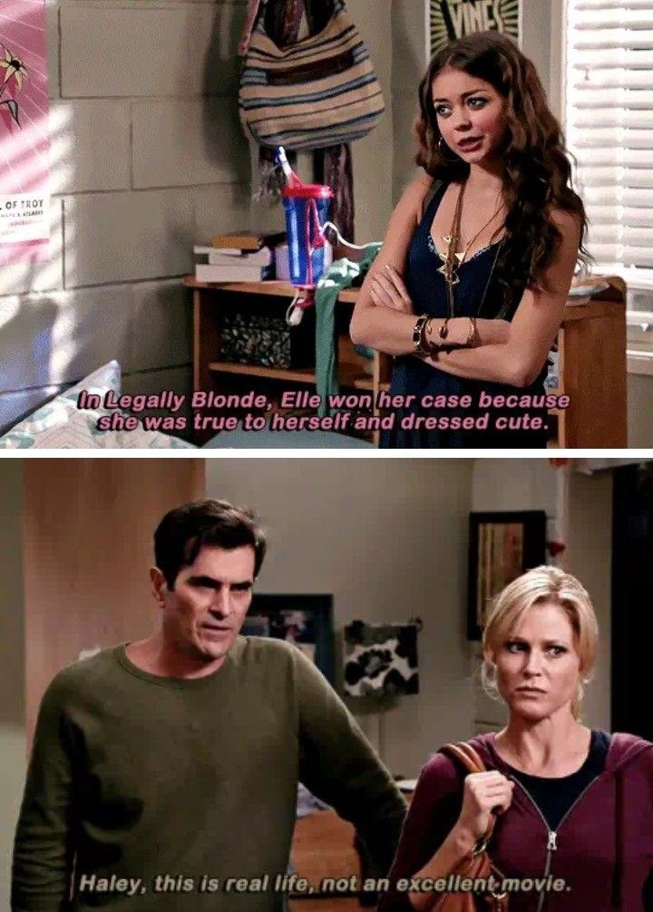 OF TROY www VINES In Legally Blonde, Elle won her case because she was true to herself and dressed cute. Haley, this is real life, not an excellent movie.