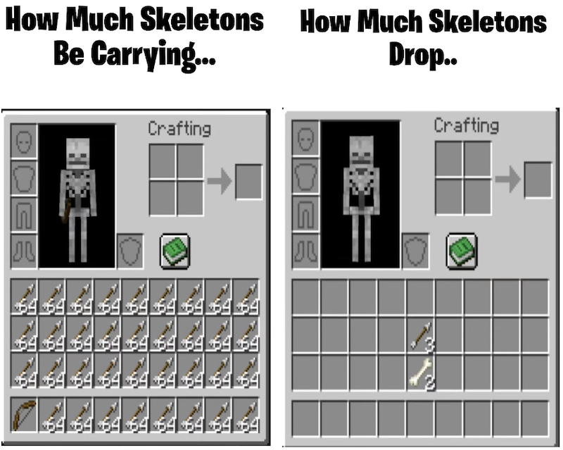 How Much Skeletons How Much Skeletons Be Carrying... Drop.. JL Crafting JL Crafting