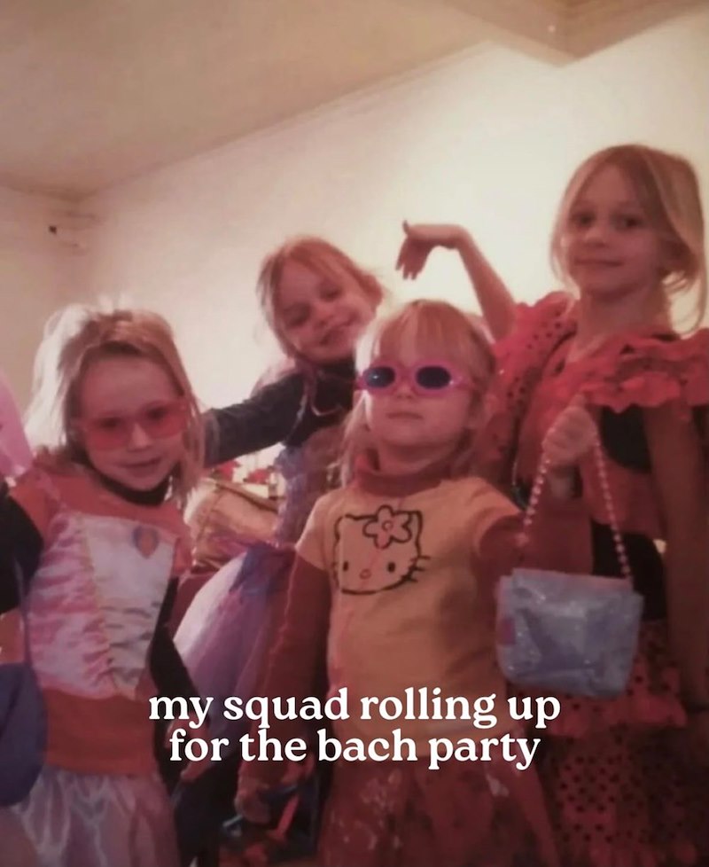 my squad rolling up for the bach party