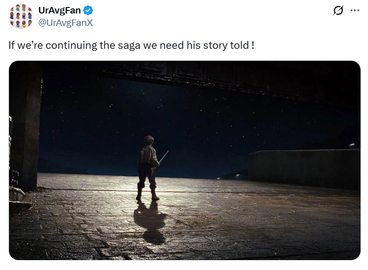 UrAvgFan @UrAvgFanX If we're continuing the saga we need his story told ! 0 ...