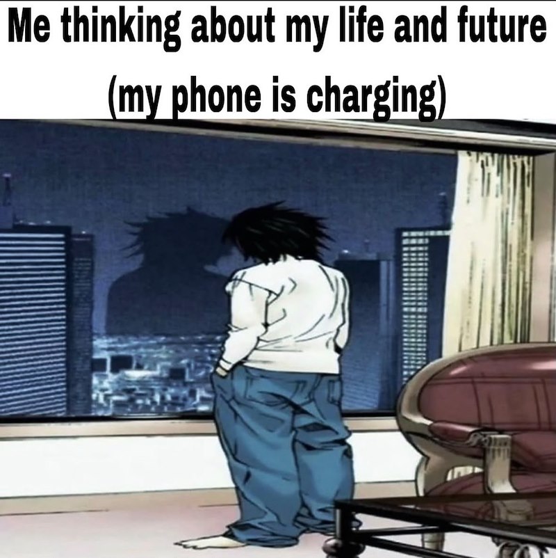 Me thinking about my life and future (my phone is charging)