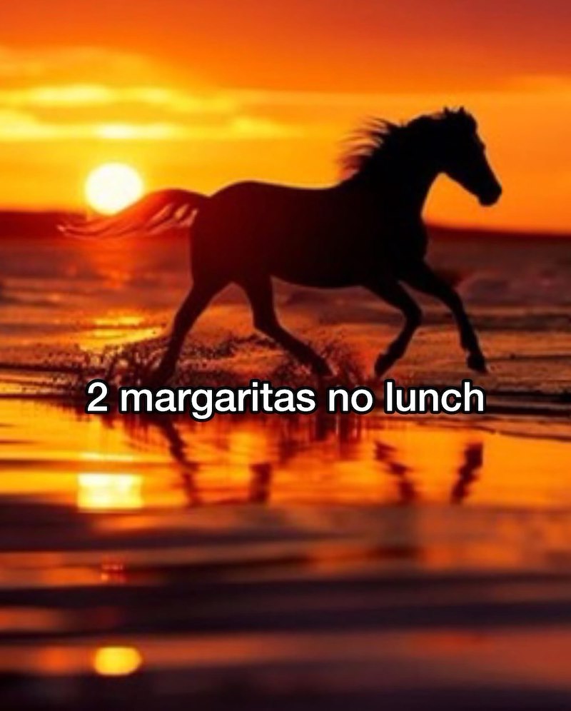 2 margaritas no lunch
