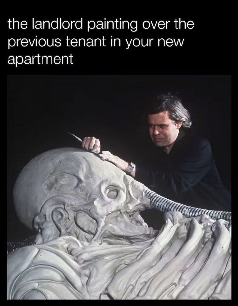 the landlord painting over the previous tenant in your new apartment