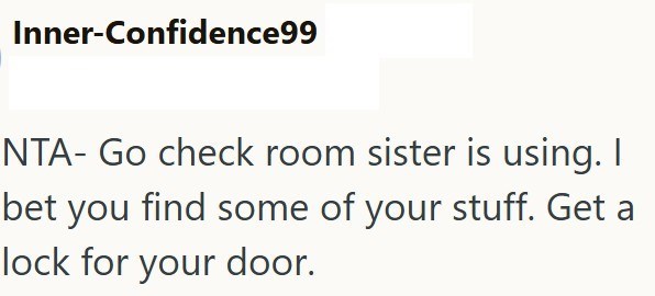 Inner-Confidence99 NTA- Go check room sister is using. I bet you find some of your stuff. Get a lock for your door.