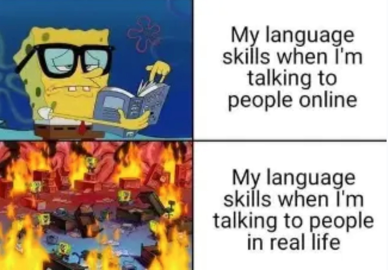 ETEL My language skills when I'm talking to people online My language skills when I'm talking to people in real life