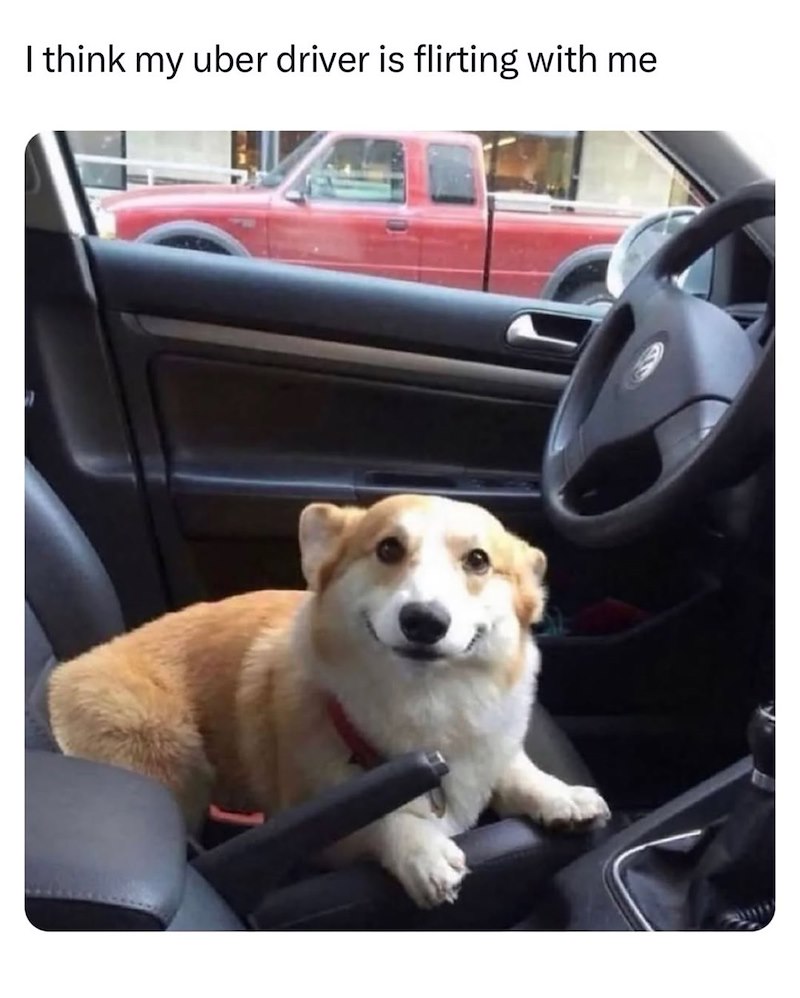 I think my uber driver is flirting with me