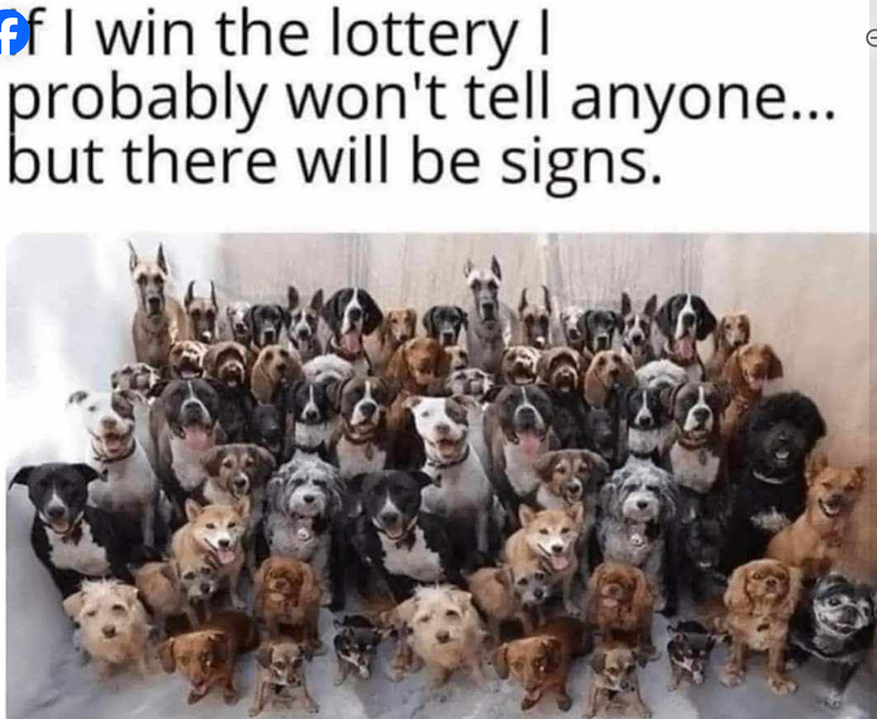 ff I win the lottery! probably won't tell anyone... but there will be signs.
