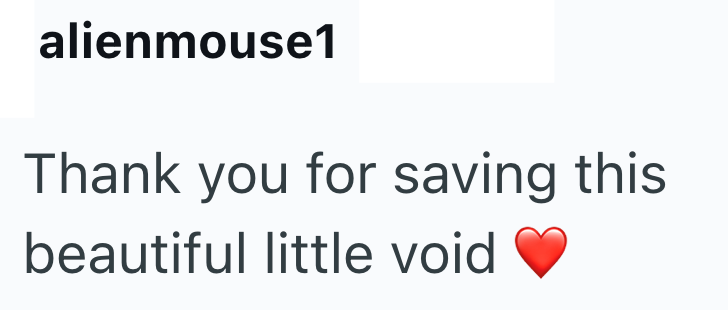 alienmouse1 Thank you for saving this beautiful little void