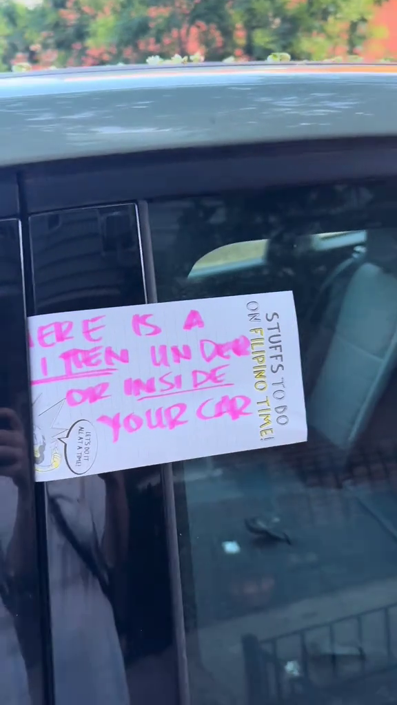 ERE IS A EN UN DEVE OR INSI DE ALL ATT Your CAR ON FILIPINO TIME! STUFFS TO DO