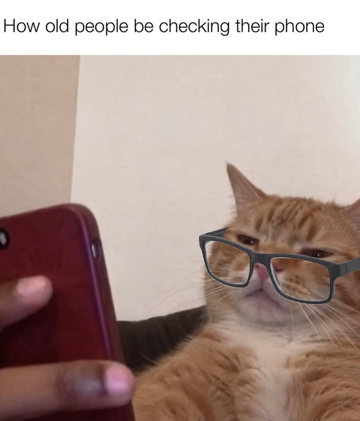 How old people be checking their phone