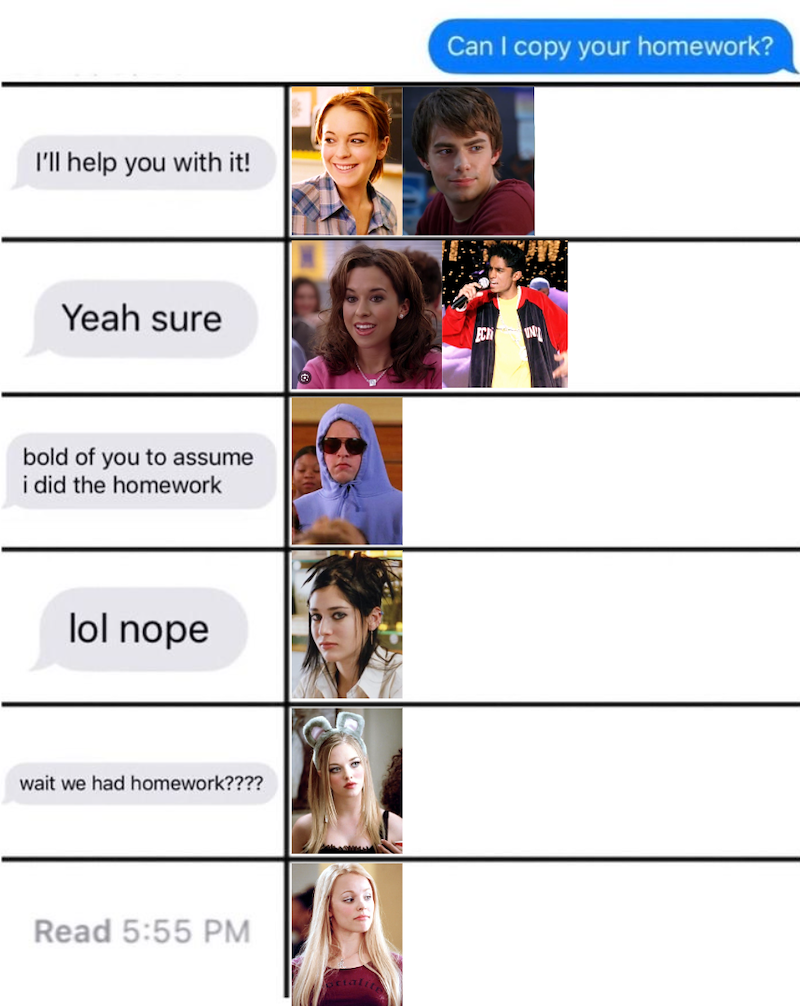 I'll help you with it! Yeah sure bold of you to assume i did the homework lol nope wait we had homework???? Read 5:55 PM cialit Can I copy your homework? ECHN