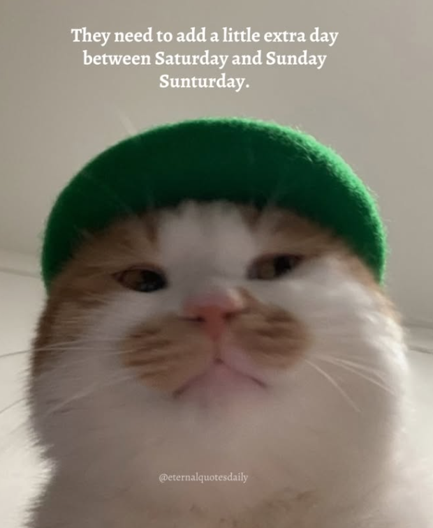 They need to add a little extra day between Saturday and Sunday Sunturday. @eternalquotesdaily