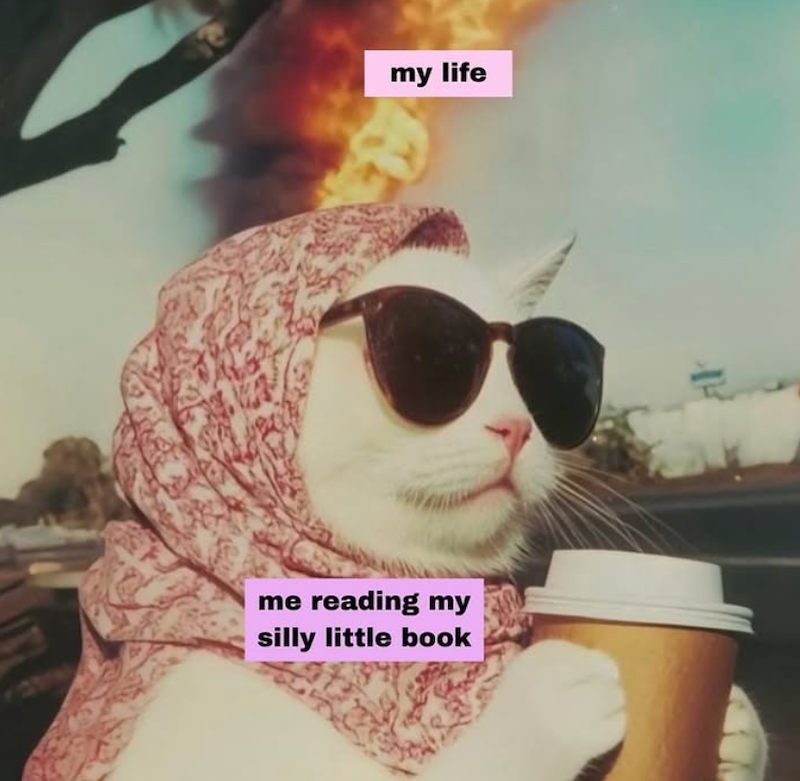 my life me reading my silly little book