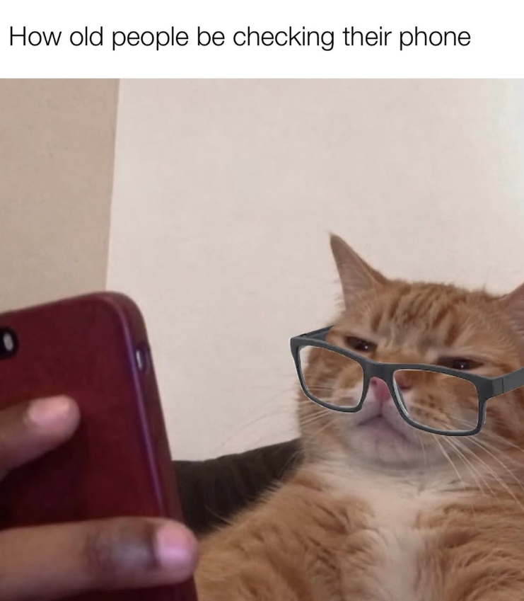 How old people be checking their phone