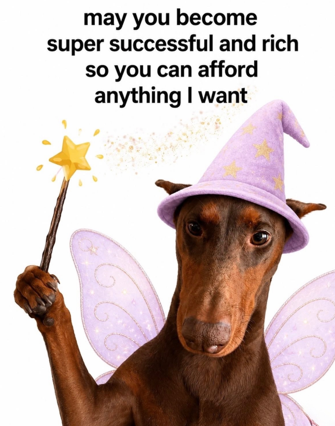 may you become super successful and rich so you can afford anything I want G