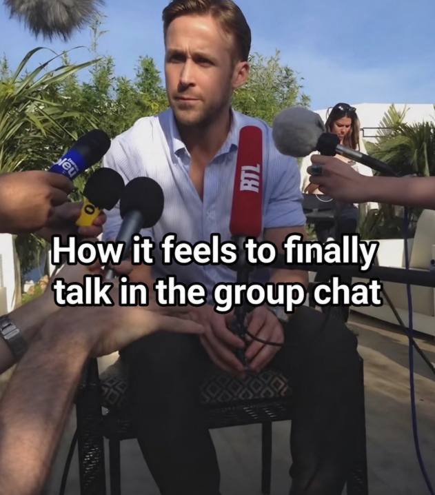 leu RTL How it feels to finally talk in the group chat