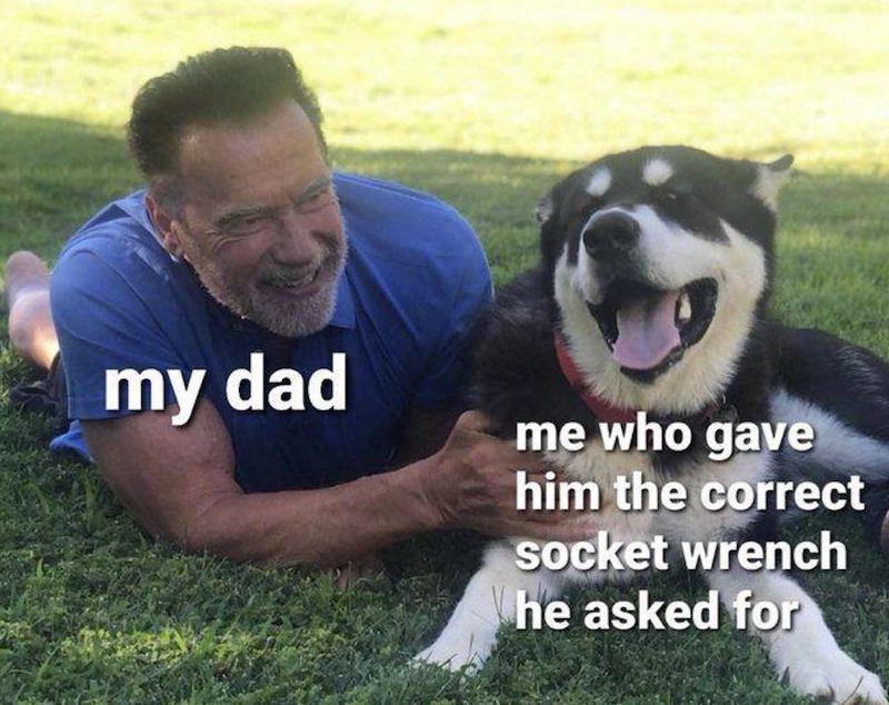 my dad me who gave him the correct socket wrench he asked for