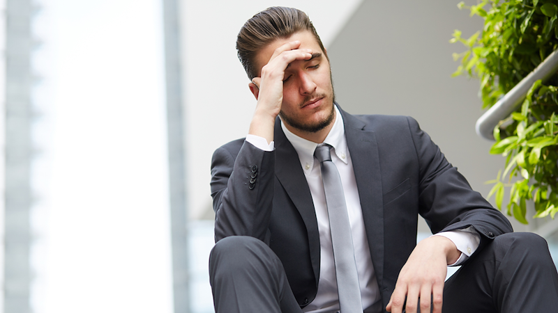 Sad businessman. 