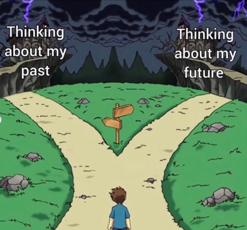 Thinking about my past Thinking about my future m