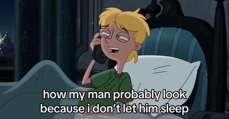 how my man probably look because i don't let him sleep