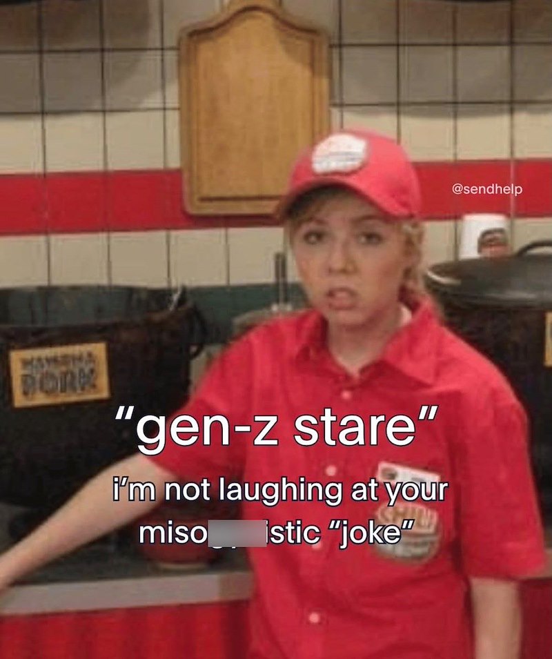 MAYRMA BORK "gen-z stare" i'm not laughing at your miso istic "joke" @sendhelp