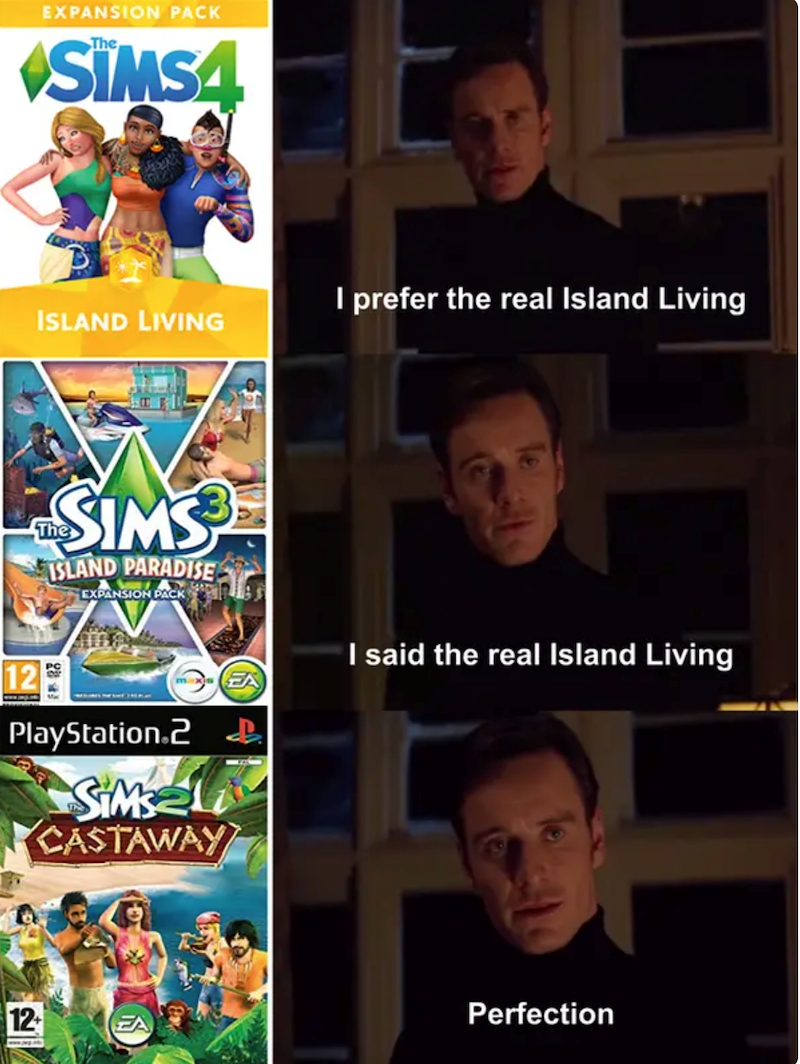 EXPANSION PACK The SIMSA ISLAND LIVING The SIMS ISLAND PARADISE EXPANSION PACK I prefer the real Island Living 12 PlayStation.2 SIM CASTAWAY EA I said the real Island Living 12 EA Perfection