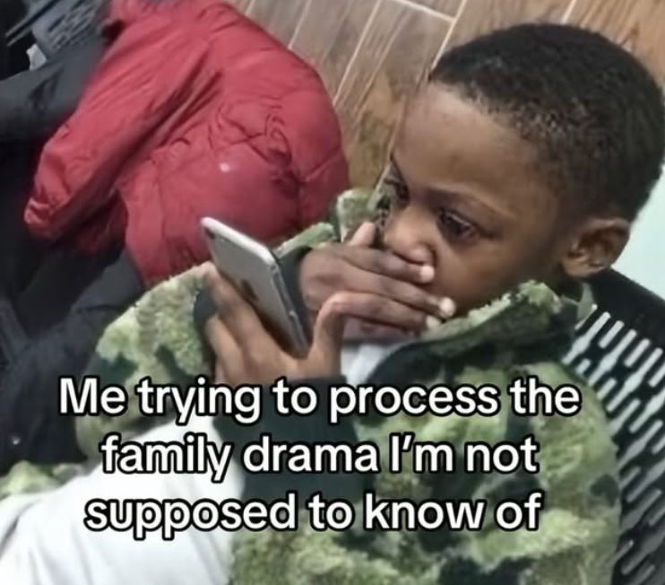 Me trying to process the family drama I'm not supposed to know of