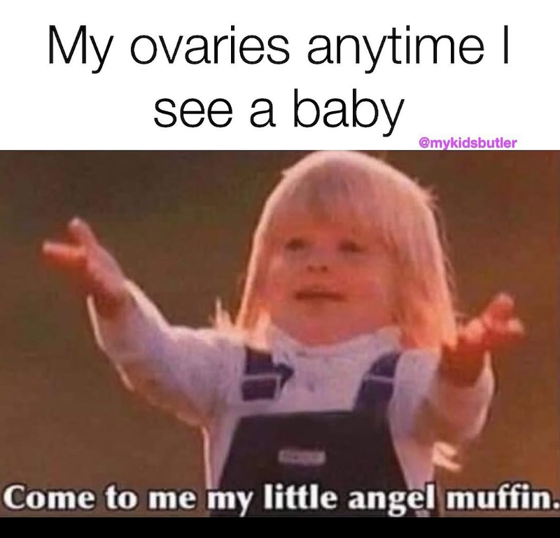 My ovaries anytime I see a baby @mykidsbutler Come to me my little angel muffin.