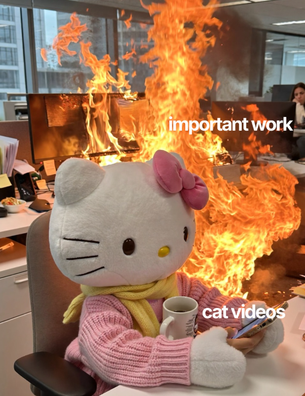 en important work cat videos