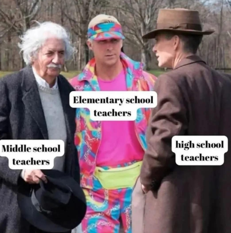 Middle school teachers Elementary school teachers high school teachers