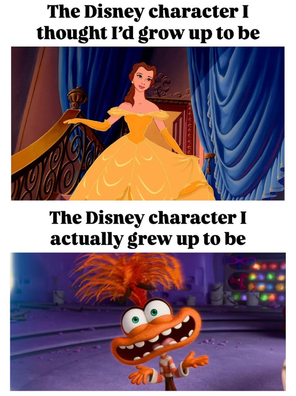 The Disney character I thought I'd grow up to be The Disney character I actually grew up to be