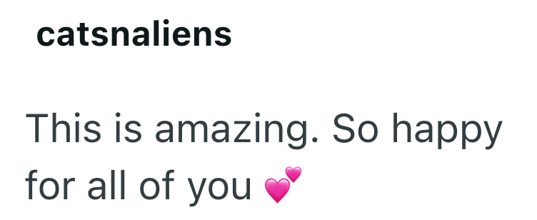 catsnaliens This is amazing. So happy for all of you