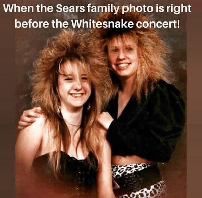 When the Sears family photo is right before the Whitesnake concert!